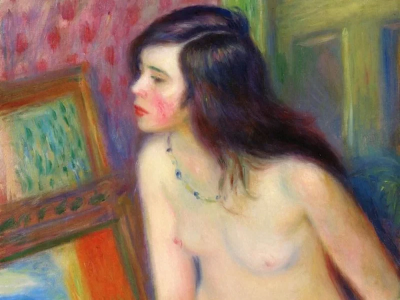 1870-William James Glackens - Nudo con medaglia d'oro del tempio (1924)